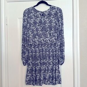 Black & White Flowered Banana Republic Dress